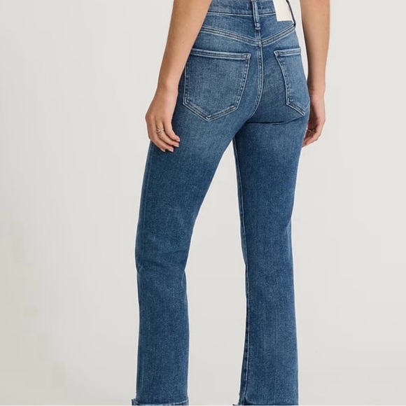 Express Distressed High Rise Cropped Flare - Picture 6 of 7